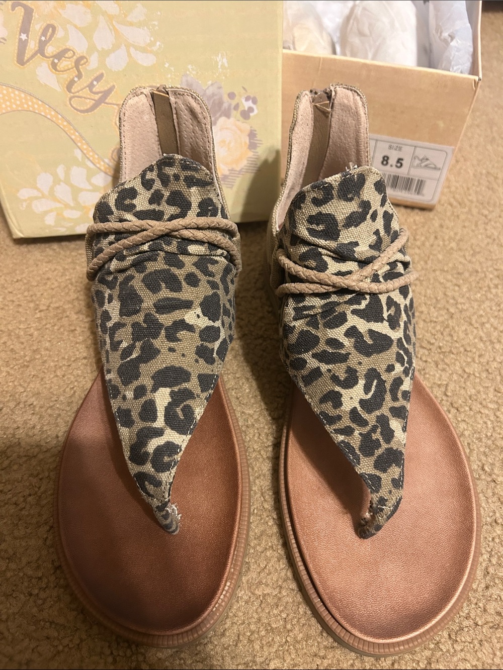 Sparta leopard sandals sz 8.5